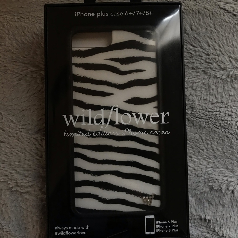 WILDFLOWER ZEBRA CASE IPOHNE 6+/7+/8+